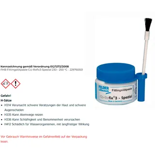 Felder Lottechnik Felder Löttechnik "Cu-Rofix 3-Spezial" Fittingslötpaste Inhalt 250 g, Lötgerät Zubehör