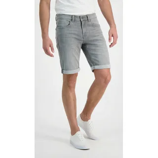 Jeansshorts CARS JEANS "CALIFORNIA Den", Herren, Gr. XXL, N-Gr, grau (grau used), Web, Obermaterial: 79% Baumwolle, 20% Polyester, 1% Elasthan, Abriebeffekte, regular fit, Jeans Jeansshorts