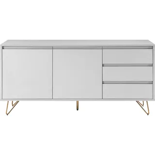 SalesFever Sideboard mit 2 Türen und 3 Schubladen Blau|Grau|Grün|Weiß