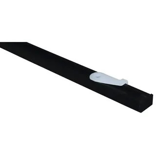 GARDINIA Gardinenschiene Set Lucy 1-läufig Ø 16 mm 160 cm Schwarz-Matt