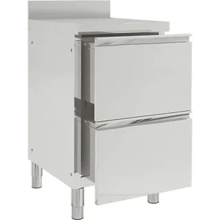 vidaXL Gewerbe-Küchenschrank mit 2 Schubladen 50x60x96 cm
