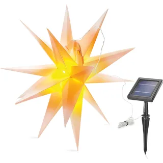 esotec Solar Leuchtstern Ø57cm für außen Weihnachtsstern Weihnachts-Deko 103420 - Weiß