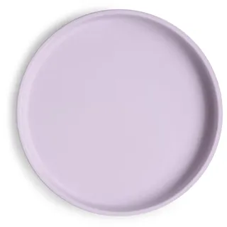 mushie Kinder Teller mit Rutschfestes Saugnapf | Silikon geschirr für Babys & Kleinkinder | BPA-frei | Spülmaschinenfest & mikrowellengeeignet | Klassische Version (Soft Lilac)