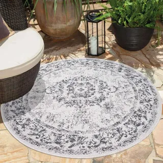 Carpet City »DUO RUG 5577« rund 5 mm Höhe Wendeteppich Wetterfest In- & Outdoor, Balkon, Terrasse, Wohnzimmer,