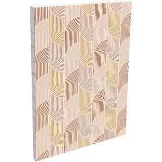 Clairefontaine 116068C - Notizbuch Terracottamit flexiblem Einband DIN A6 10,5x14,8 cm, 72 Blatt, liniert, mit offener Fadenbindung, sortiert, 1 Stück