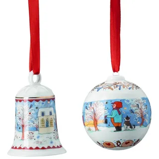 Hutschenreuther Sammelserie 2022 Set Glocke/Kugel Weihnachtsa.