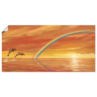 ARTland Poster Regenbogen über dem Meer Größe: 100x50 cm