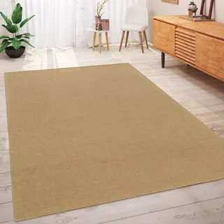 Teppich Wohnzimmer Jute Naturfaser Boho Stil Handgemacht Ethno Naturteppich Grösse 80x250 cm - Braun