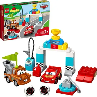 LEGO 10924 DUPLO Cars Lightning McQueens großes Rennen, Disney Pixar Cars Spielzeugautos, Spielzeug ab 2 Jahre, Motorikspielzeug - Schwarz