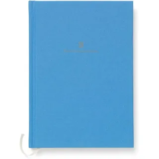 Graf von Faber-Castell 188676 Linienbuch Gulf Blau | 160 blanko Seiten aus 100 g/m2 Papier mit Fadenheftung und Leseband