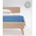 Spannbettlaken Mako-Satin 90 x 200 - 140 x 200 - 180 x 200 cm Blau