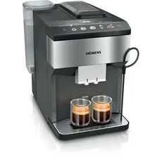 Siemens, vollautomatische Kaffeemaschine, EQ500, Home Connect, AromaDouble Shot, AutoMilk Clean, CeramDrive, KaffeeeSelect Display, oneTouch DoubleCup, Edelstahl/schwarz, TP516RX3