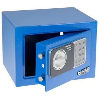 Tresor, Möbeltresor, Safe Elektronik-Zahlenschloss, HMF 46126, 23x17x17 cm, Blau - Blau