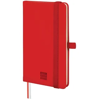 Finocam - Notizbuch Nexo Festeinband Dotted-Gepunktet Rot | Kleines Notizbuch mit perforierten Blättern | Innentasche und Stifthalter | 72 Seiten, Ideal als Bullet Journal