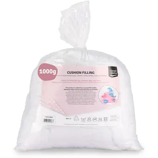 Vaessen Creative Füllwatte Waschbar, 1kg, Polyester Füllmaterial, weiß, Kissenfüllung, Bastelwatte, Stopfwatte, 1000gr