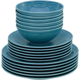 CreaTable Orient Mandala Tafelservice 18-tlg. blau