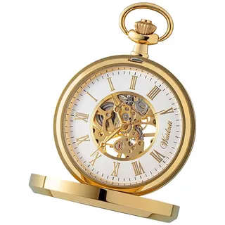 Waidzeit Herren Taschenuhr Edelstahl vergoldet mit Uhrenkette UWAFR01