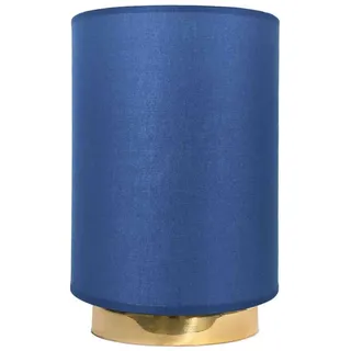 Licht-Erlebnisse Sofis Nachttischlampe H: 24 cm Tischleuchte Messing Blau E27