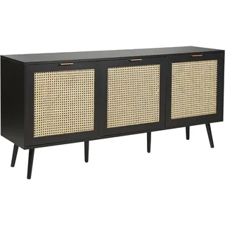 Beliani Sideboard 150 x 71 x 40 cm schwarz / beige