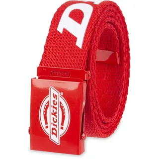 Dickies Herrengürtel aus Baumwollgewebe, Rot/Weiß, One Size - Cut to Fit