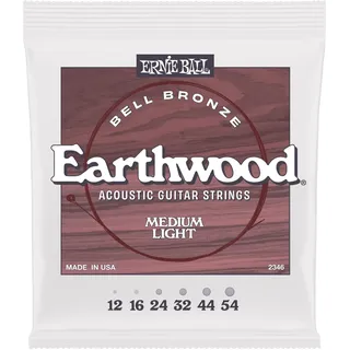 Ernie Ball Medium Light Earthwood Bell Bronze Gitarrensaiten Westerngitarre 12-54