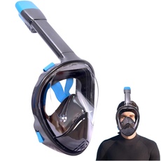 Wsobue Tauchmaske,Vollmaske Schnorchelmaske Anti-Fog Anti-Leck,180° Sichtfeld kompatible Maske Taucherbrilie für Erwachsene und Jugend