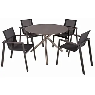 Garden Pleasure Tischgruppe SOPHIA 5-tlg. Grau