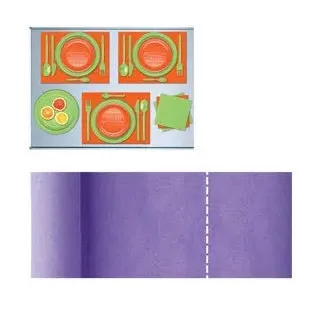 DOPLA Tischdecke Tischläufer aus TNT, 40 x 480 cm, Lila, 30 cm später