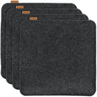 MIQIO 4 er Set Sitzkissen 4 Sitzauflage mit Antirutschnoppen 35 x 35 cm