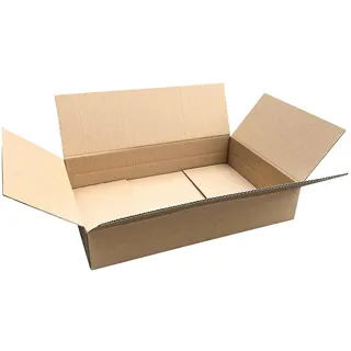 Faltkarton  600x450x(50)-150mm mit variabler Höhe 1-wellig Dickwelle braun