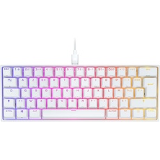 Corsair K65 RGB MINI 60% kabelgebundene mechanische Gaming-Tastatur - Linearschalter CHERRY MX RED - PBT Double-Shot Tasten - iCUE-kompatibel - AZERTY FR - PC, Mac, Xbox - Weiß