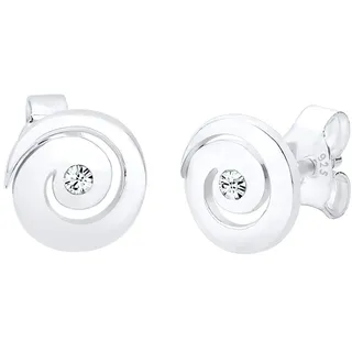 Elli Ohrringe Damen Ohrstecker Spirale basic modern mit Kristallen in 925 Sterling Silber