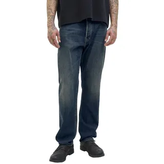 JACK & JONES Herren Jeans JJICHRIS JJORIGINAL High Waist Relaxed Fit 12278270 Blau Hoher Bund Knopfleiste W 33 L 34