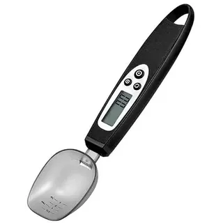 INF Digitale Küchenwaage mit Messlöffel, Löffelwaage mit Dosierlöffel 30 ml, bis 300 g