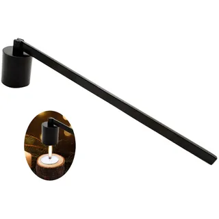 CC wonderland zone Kerzenlöscher-Candle Extinguisher–Dochtlöscher - Zubehör mit langem Griff Qualität Edelstahl Gefertigt Candle Snuffer,schwarz(Zylindrische Form)