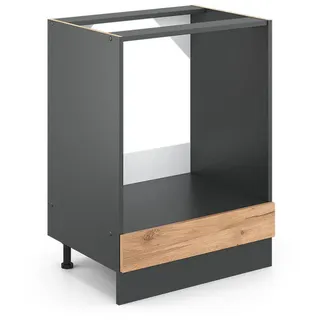 Vicco Herdumbauschrank R-Line Goldkraft Eiche 60 cm ohne Ap , Holzwerkstoff , 1 Fächer , Rechteckig , 60x81.6x46 cm , Küchen, Küchenmöbel, Küchenschränke, Geräteumbauschränke