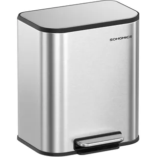 Songmics Mülleimer 20 l Silber