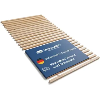 Madera XXL Rollrost mit 23 extra stabilen Leisten aus massivem Buchenholz, belastbar bis ca. 280 kg, Größe: 160x200