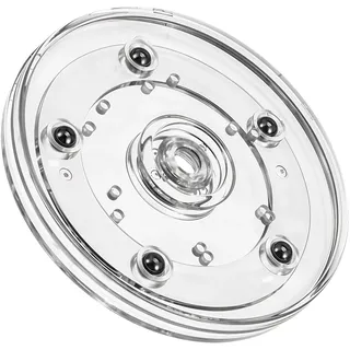 DOPENSPI 10cm Acryl Drehteller, Kunststoff Drehlager Durchsichtig Klein Lazy Susan Vorratsschrank Lager Drehbarer Mini Drehteller Torte Organizer für Gewürzregal Doll Tasse Puppe Küchen Kuchen