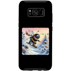 Hülle für Galaxy S8 Bumblebee Snowboard Past Frost Covered Flowers. Snowboard