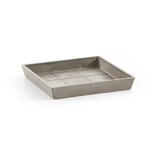 Ecopots quadratisch Braungrau 18 cm