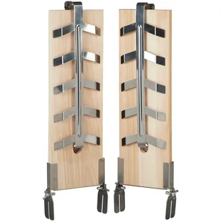 Relaxdays Räucherbrett 21 cm Holz Edelstahl natur