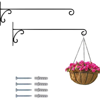 2er Set Wandhaken fuer Blumenampel Laternenhaken Tarmo 35cm