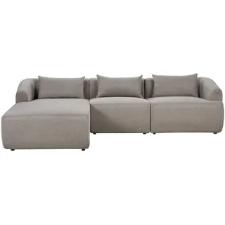 Beliani 3-Sitzer-Ecksofa Stoff taupe linksseitig Svansele , Taupe , Textil , L-Form , 278x174 cm , Wohnzimmer, Sofas & Couches, Wohnlandschaften, Ecksofas