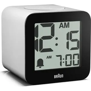 Braun - BC25WP - Wecker - Quarz - Digital - weiß - Schwarz, Weiß