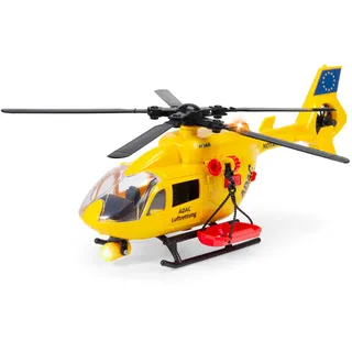DICKIE Toys Spielzeug-Hubschrauber ADAC Rettungshelikopter" mit Licht und Sound, gelb