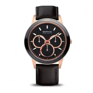 Behring 33840-446 Armbanduhr Quarz Unisex Damen Herren Leder Keramik Edelsta