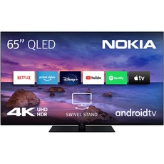 Nokia 65 Zoll (164 cm) QLED 4K UHD Fernseher Smart Android TV (HDR10, DVB-C/S2/T2, Netflix, Prime Video, Disney+) - QN65GV315ISW - 2023