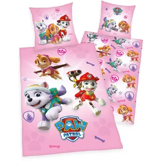 PAW PATROL Wendebettwäsche »Paw Patrol, Baumwoll-Renforcé« 2 Stk. tlg., bunt