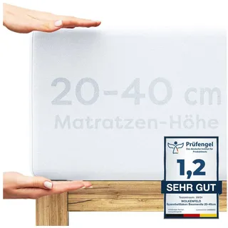 Wolkenfeld Spannbettlaken Jersey-Baumwolle-Elasthan 180 x 200 - 200 x 220 cm weiß